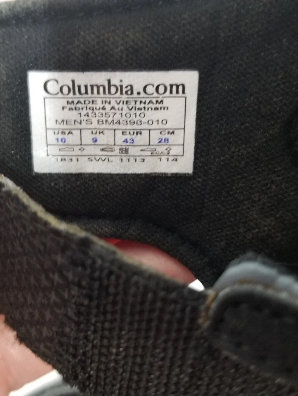 Columbia Techlite Mens Black Open Toe Sandal Size 10 Adjustable Water Sports